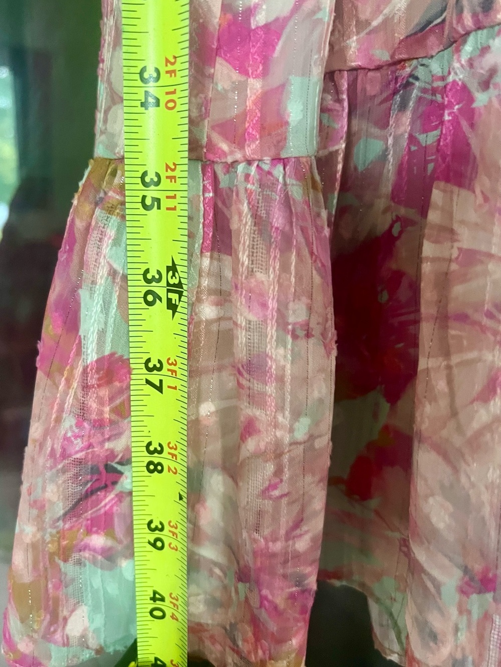 Alex Marie Simone Pastel Floral Dress in Pink and Teal - Picture 5 of 10